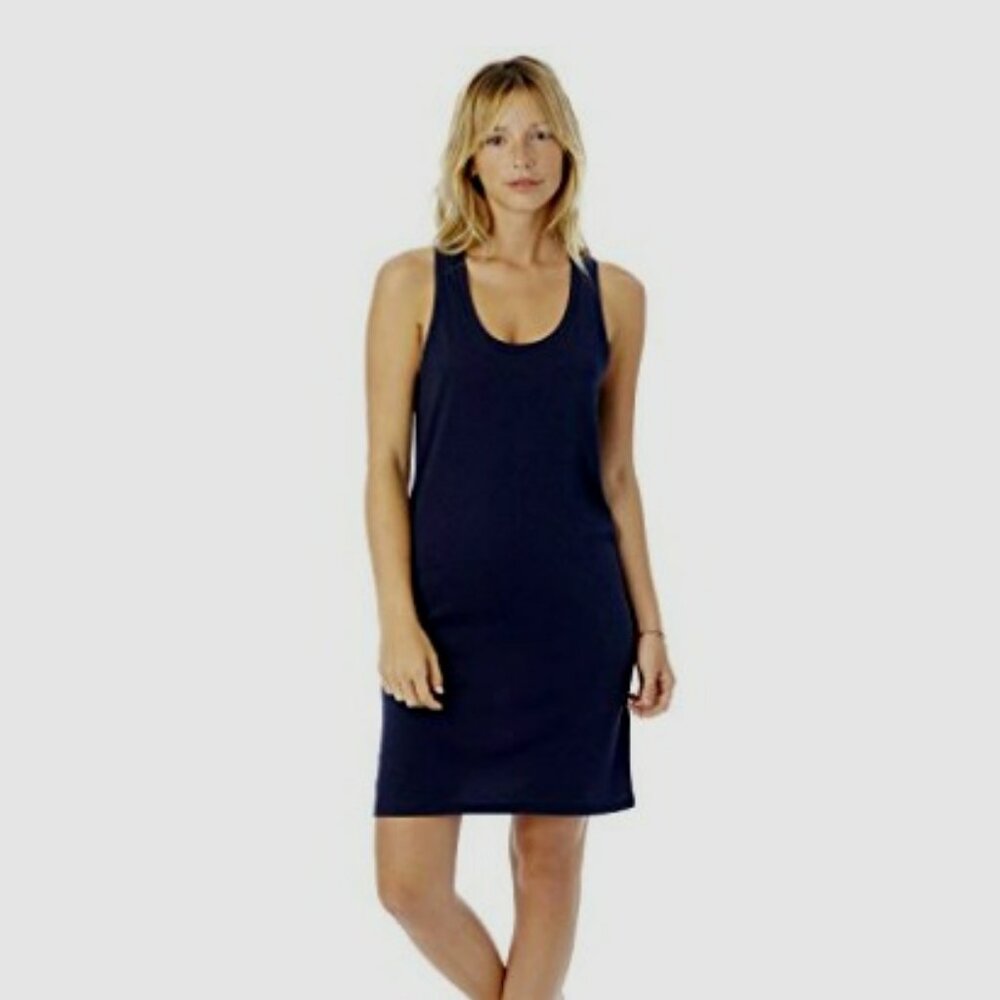 Alternative Apparel Womens Racerback Effortless Tank Dress Black Size Small